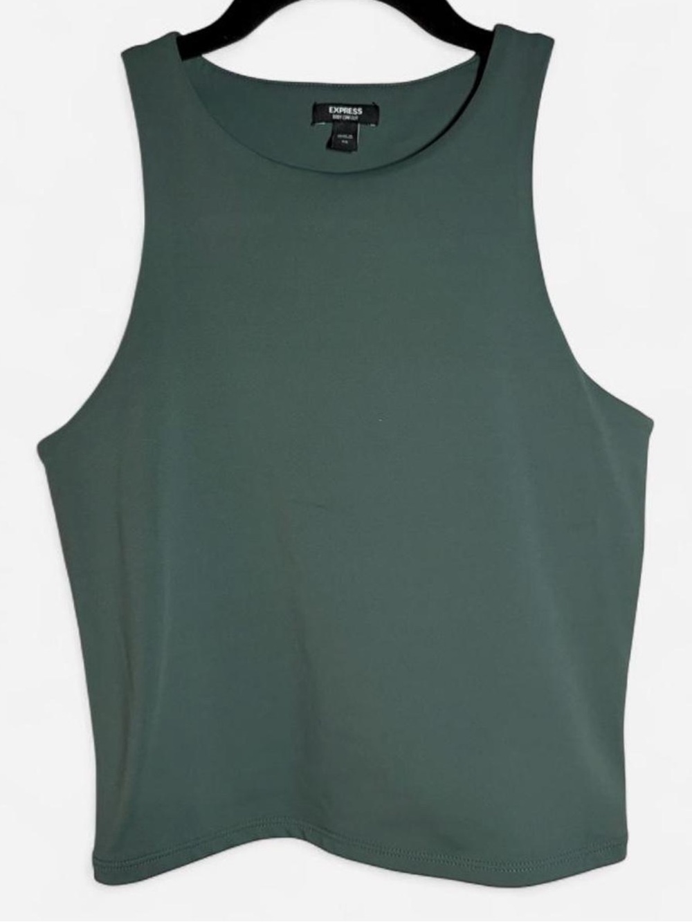 Express Sleeveless Crop Tank Top - Teal Green